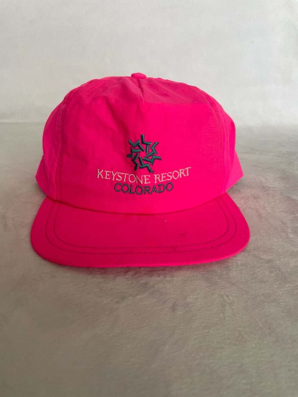 Vintage Impressions Keystone Resort Colorado Neon Pink Nylon Strapback Hat